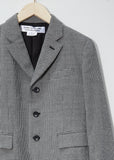 Wool Houndstooth Check Blazer
