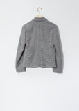 Wool Houndstooth Check Blazer