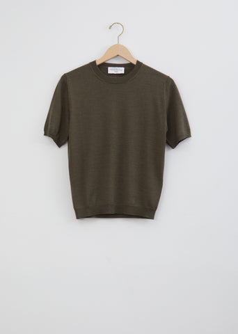 Lara Wool Crewneck — Olive