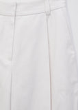 Cotton Linen Drill Deep Pleat Trouser