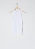 Rib Sport Tank Top — White