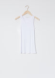 Rib Sport Tank Top — White
