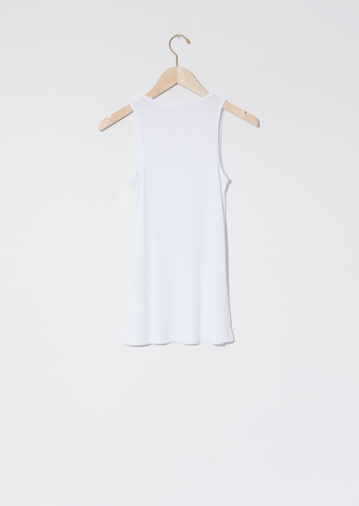 Rib Sport Tank Top — White