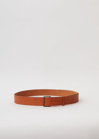 Antique Brass Leather Belt