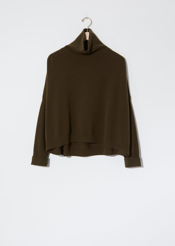 Turtleneck Chunky Sweater — Military