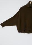 Turtleneck Chunky Sweater — Military