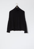 Turtleneck Chunky Sweater — Black