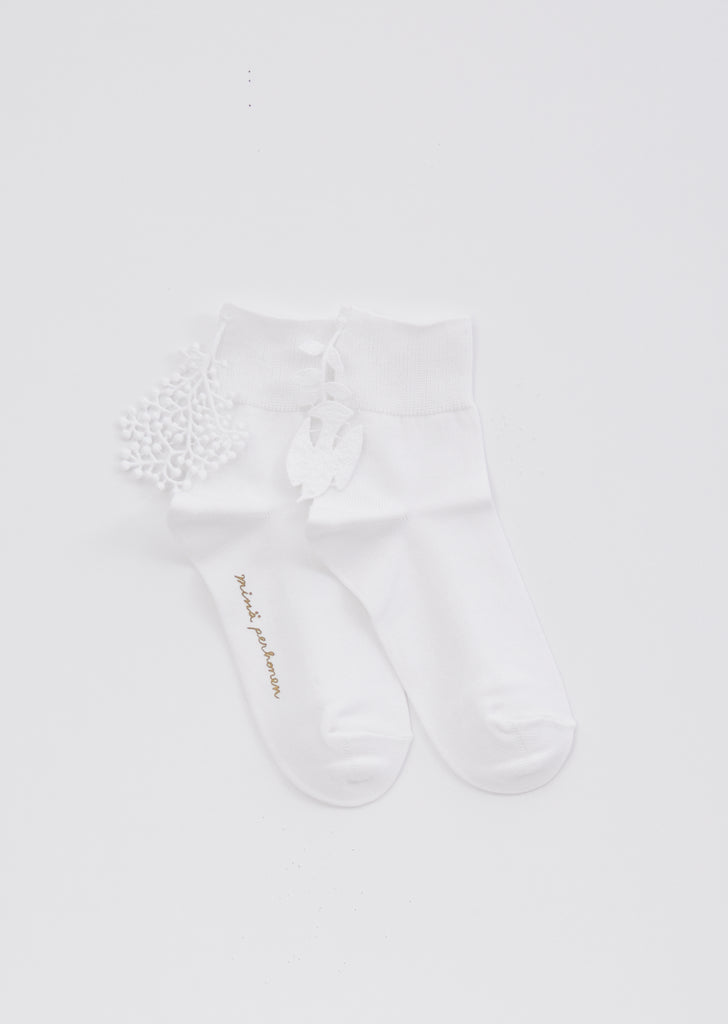 Forest Parade Socks — White