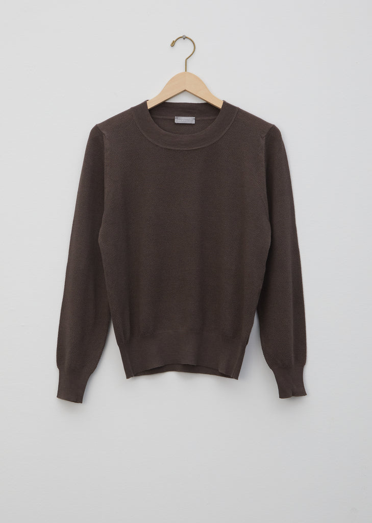 Cotton Cashmere Silk Pique Sweater