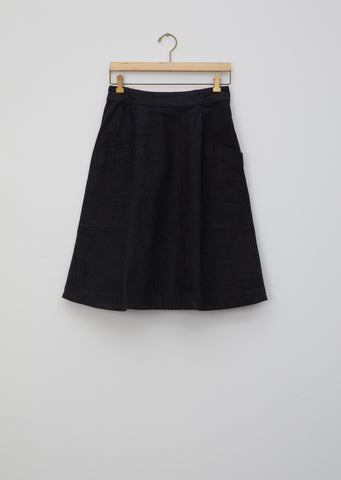 Natural Denim Side Zip Skirt