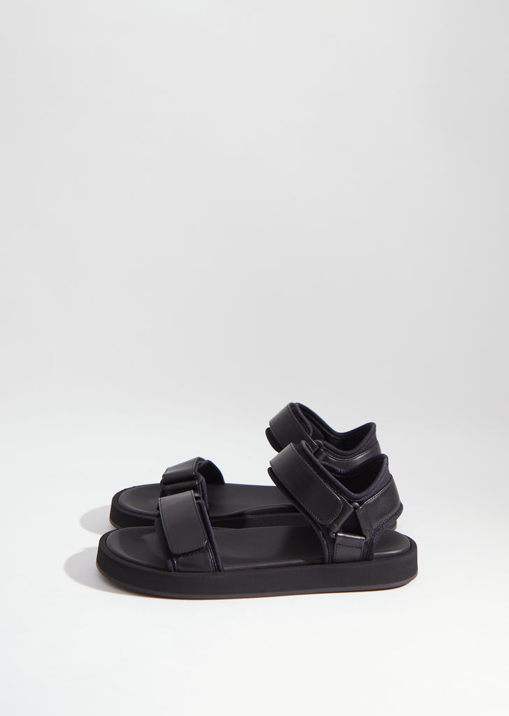 Hook-And-Loop Sandal — Black