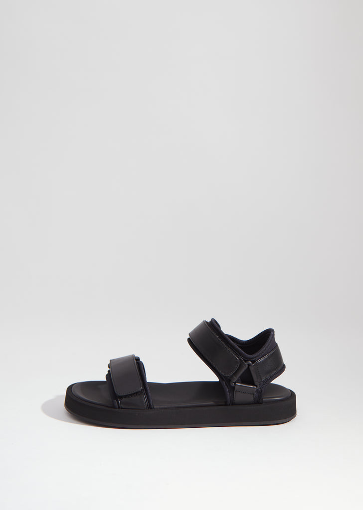 Hook-And-Loop Sandal — Black