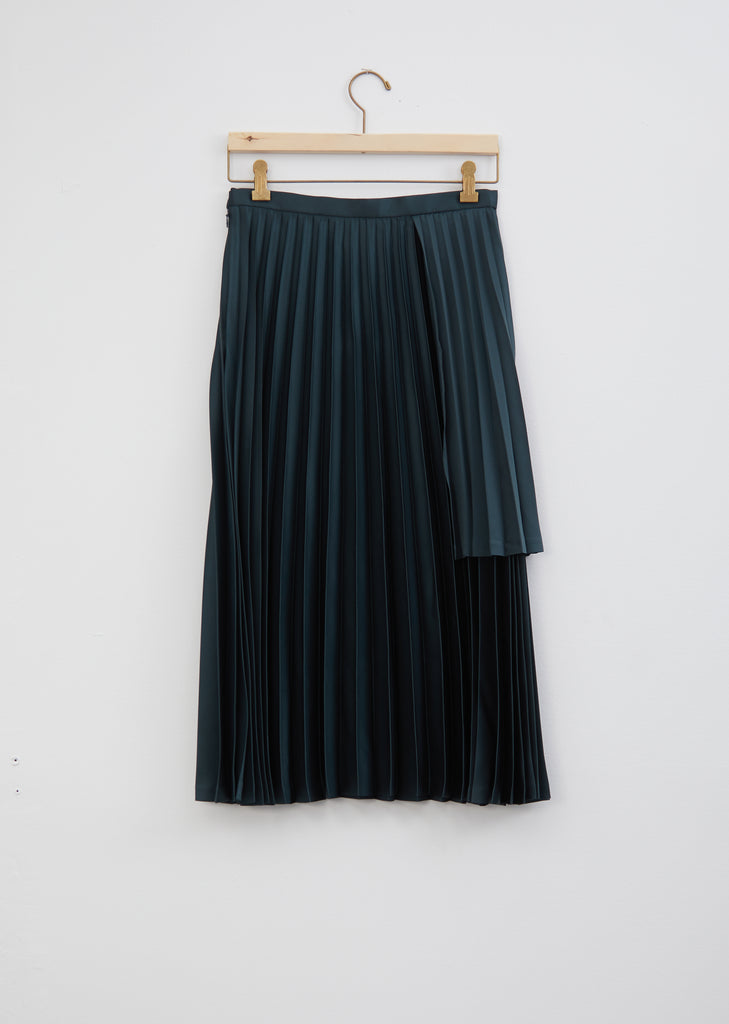 Satin Pleated Tiered Skirt