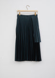 Satin Pleated Tiered Skirt
