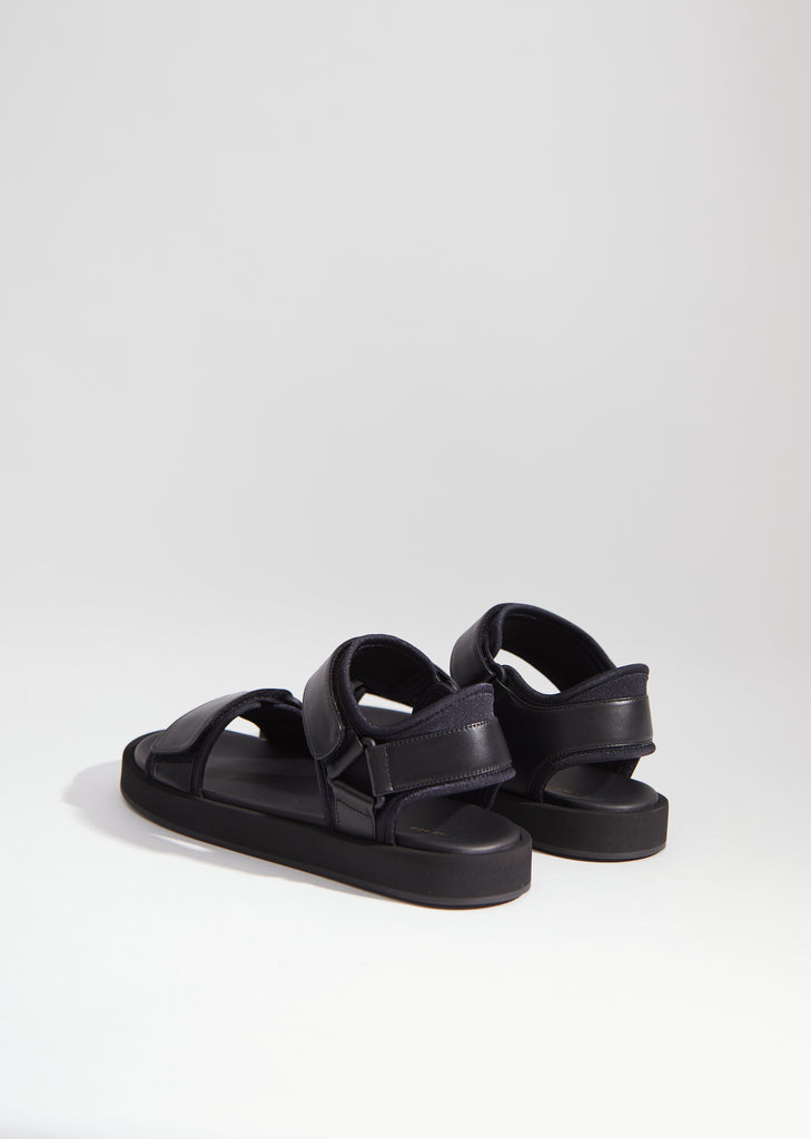 Hook-And-Loop Sandal — Black