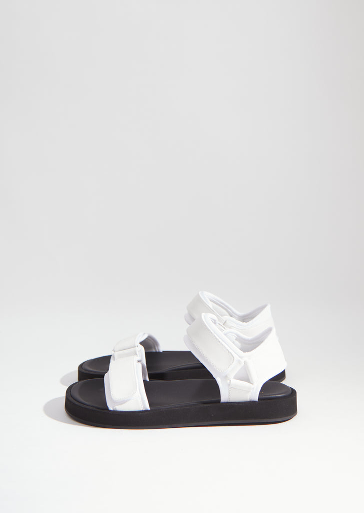 Hook-And-Loop Sandal — Eggshell