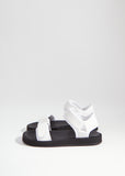 Hook-And-Loop Sandal — Eggshell