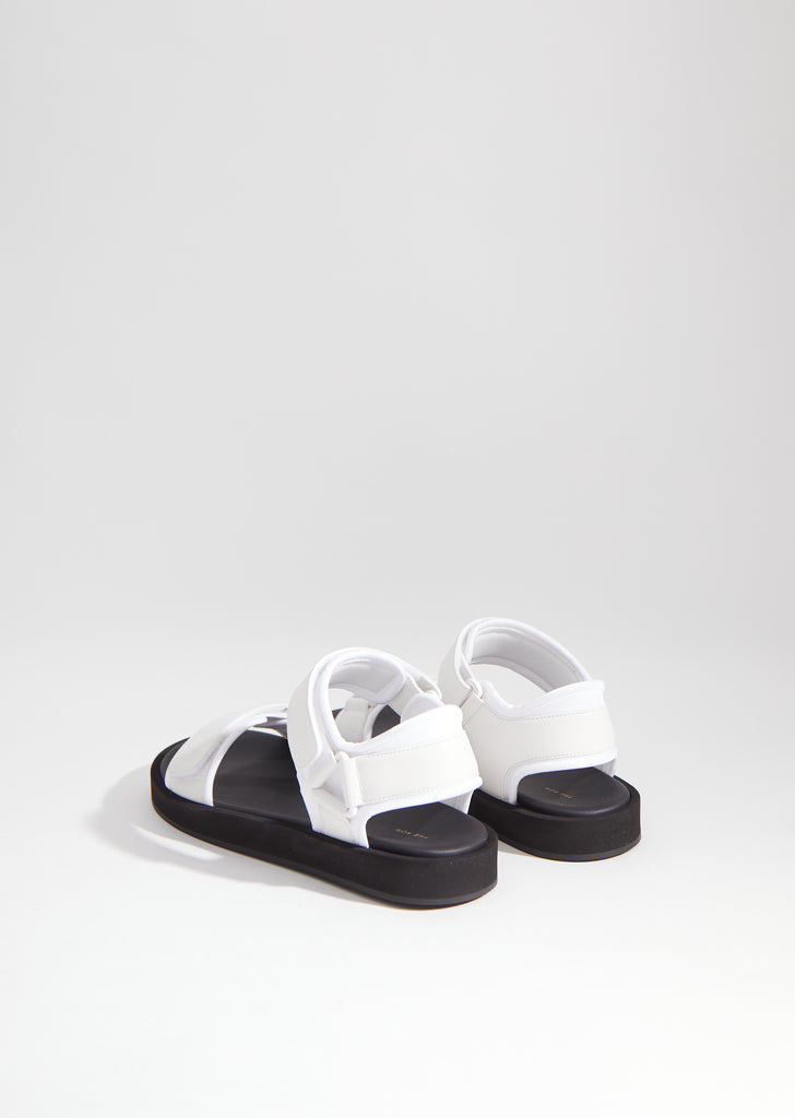 Hook-And-Loop Sandal — Eggshell