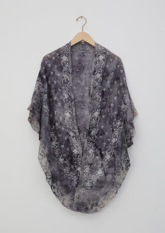 Stanton Floral Dye Embroidered Lace Shawl