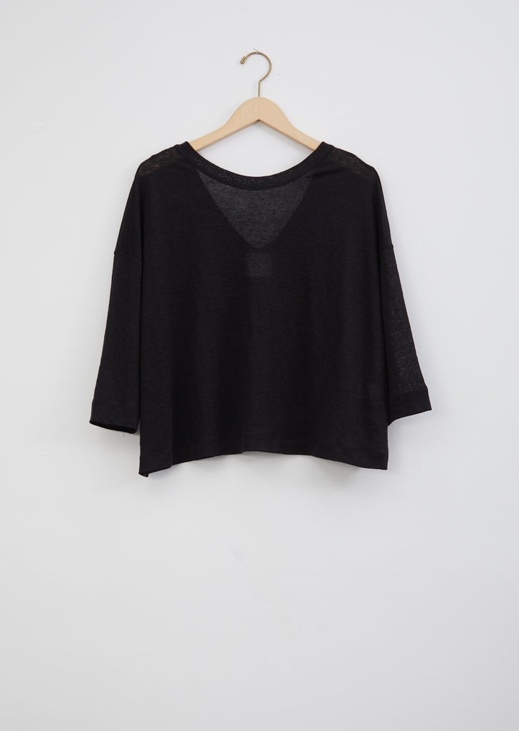 Linen Jersey 3/4 Sleeve T-Shirt