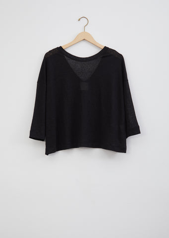 Linen Jersey 3/4 Sleeve T-Shirt