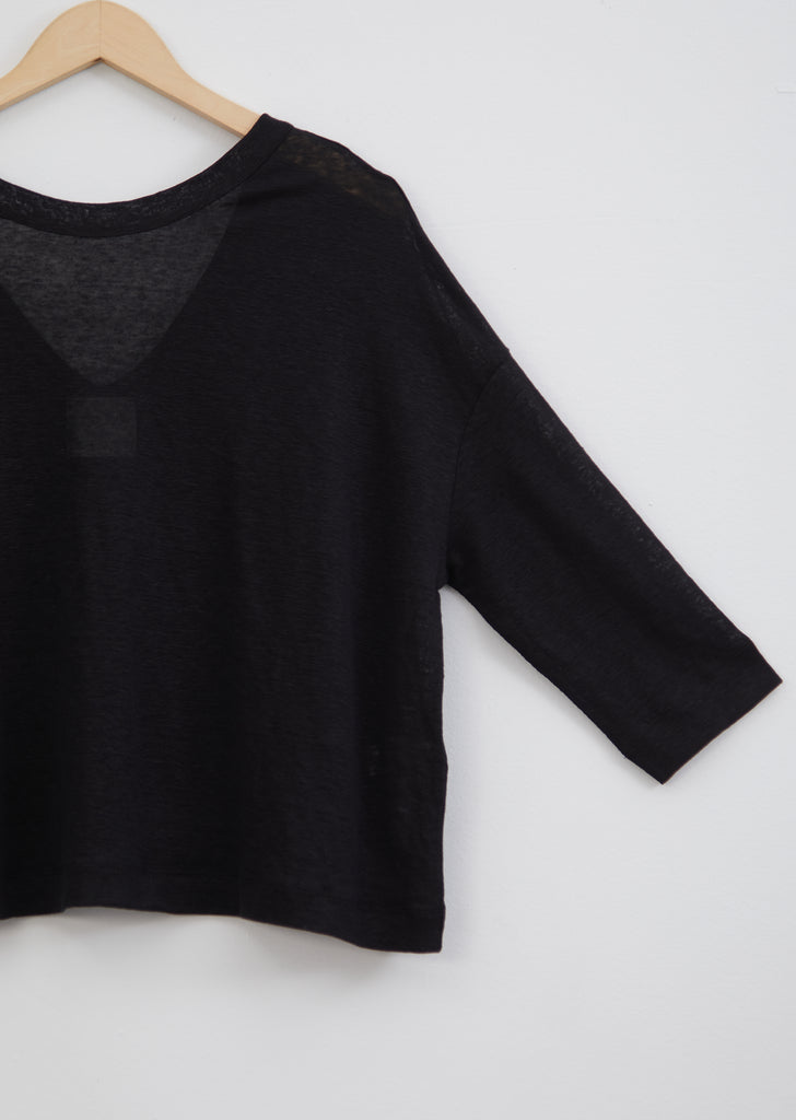 Linen Jersey 3/4 Sleeve T-Shirt