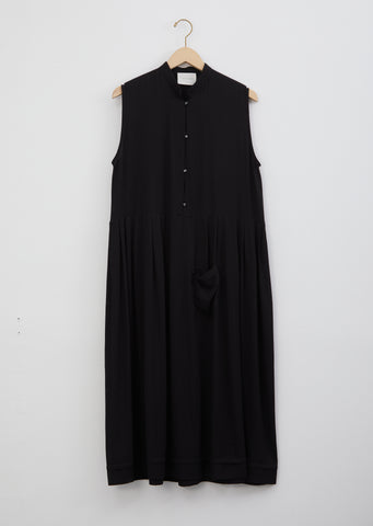 Mandarin Dress — Black