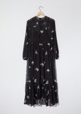 "Mahonia" Print Chiffon Silk Dress