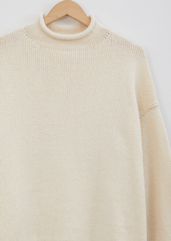 Bateau Rollneck — Raw White
