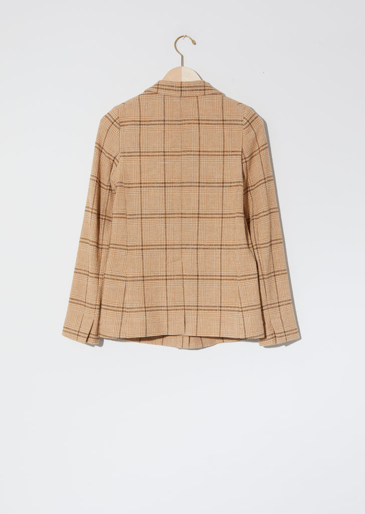 Glen Check Wool Blend Jacket