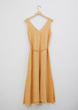 Shimmering Linen Dress with Belt
