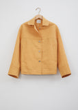 Slubbed Cotton & Linen Oversized Jacket