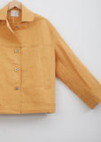 Slubbed Cotton & Linen Oversized Jacket