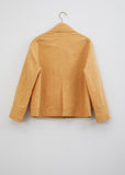 Slubbed Cotton & Linen Oversized Jacket