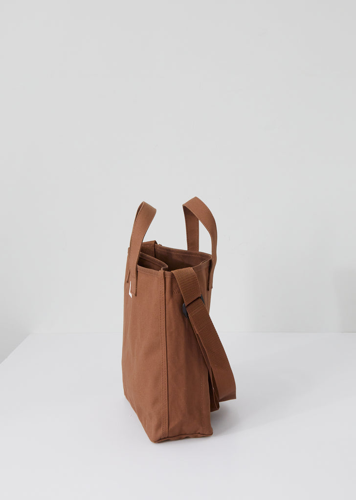 Cotton Canvas Utility Tote — Mocha Brown