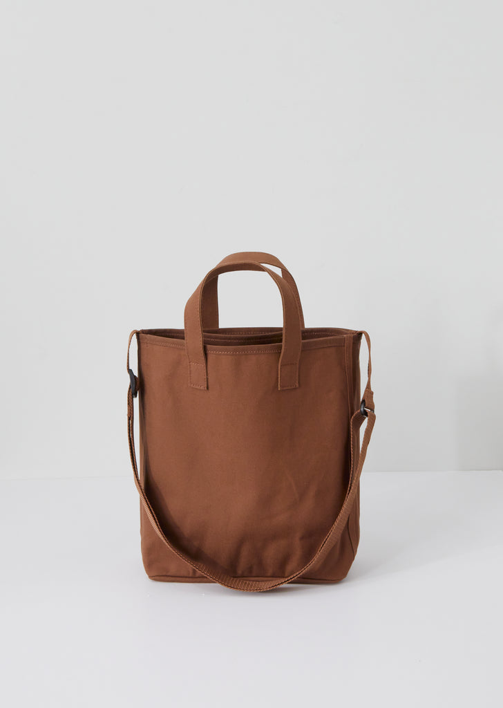 Cotton Canvas Utility Tote — Mocha Brown