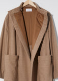 Wrapover Coat — Beige