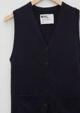 Linen Cotton Rib Back Waistcoat