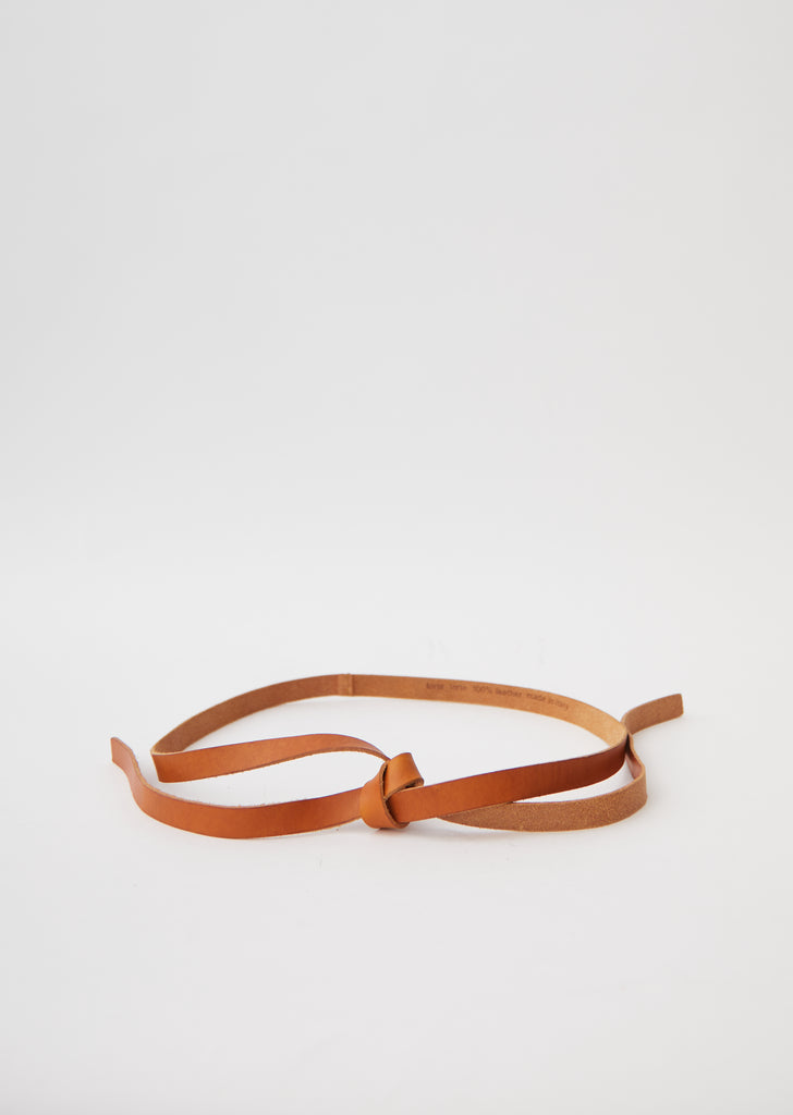Leather Tie Belt — Miele