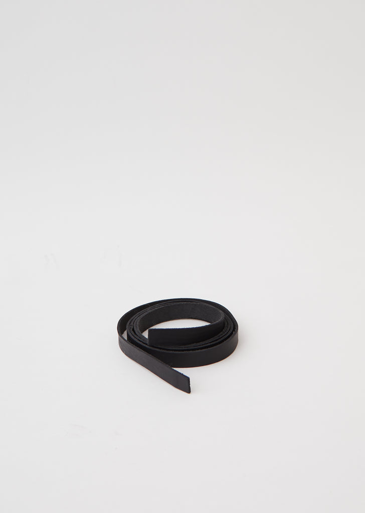 Leather Tie Belt — Black