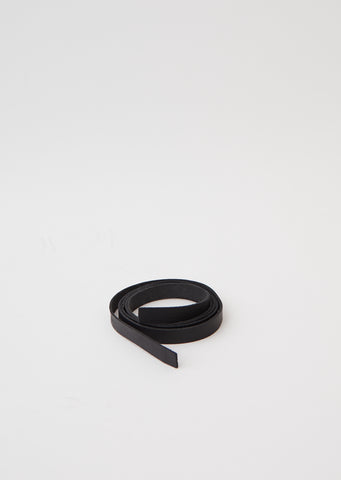 Leather Tie Belt — Black