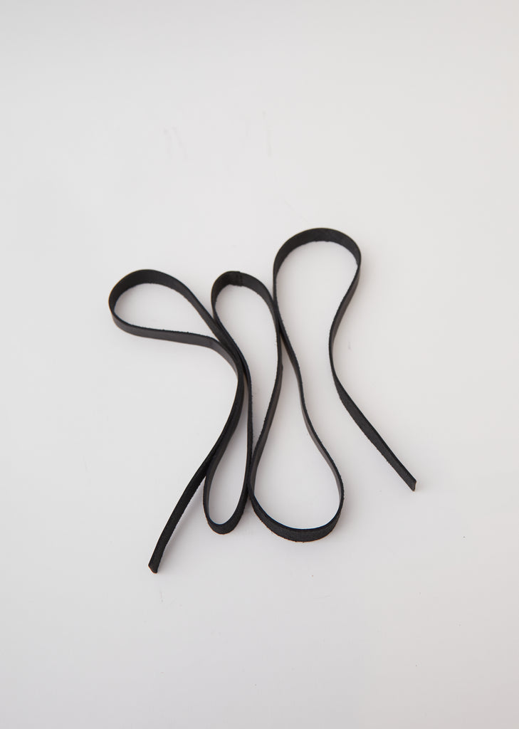 Leather Tie Belt — Black