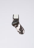 Laminated One Short Socks — Grey