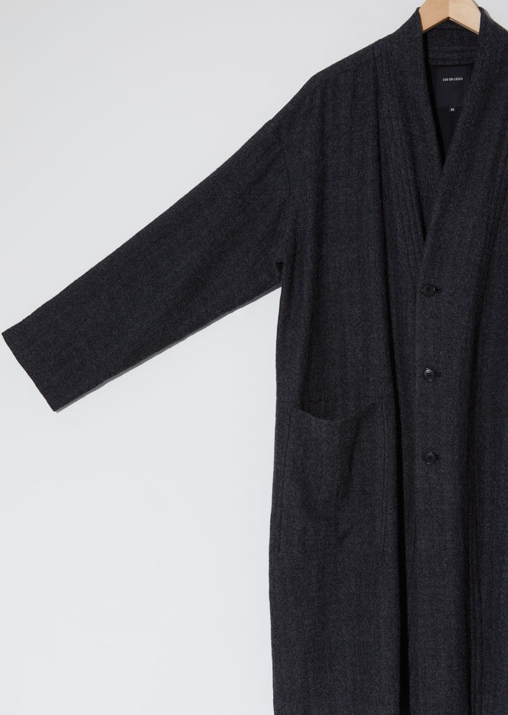 Oversized Wool Coat — Charcoal