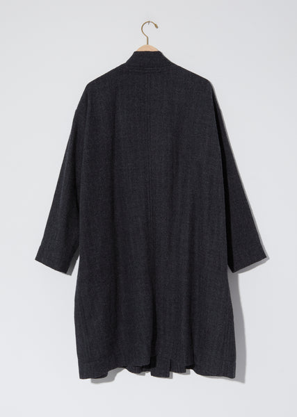 Oversized Wool Coat — Charcoal – La Garçonne