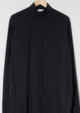High-Collar Buttoned Dress