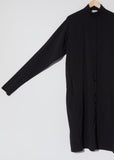 High-Collar Buttoned Dress
