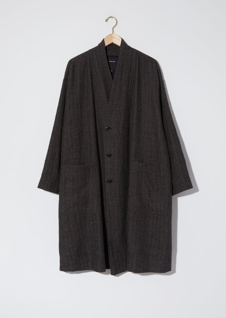 Oversized Wool Coat — Brown
