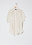 Crinkled Henley Blouse