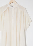 Crinkled Henley Blouse